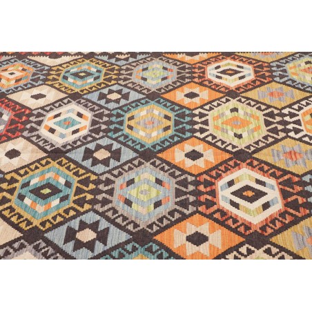 Tappeto Kilim Afghanistan marrone grigio 183x246