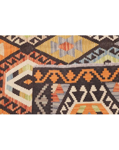 Tappeto Kilim Afghanistan marrone grigio 183x246