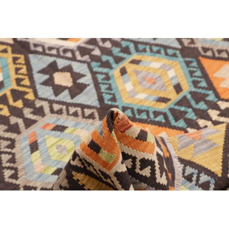 Tappeto Kilim Afghanistan marrone grigio 183x246