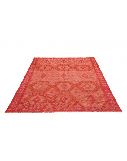 Tappeto Kilim Afghanistan rosso 174x239