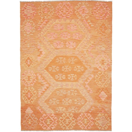 Tappeto Kilim Afghanistan arancione bianco 175x257