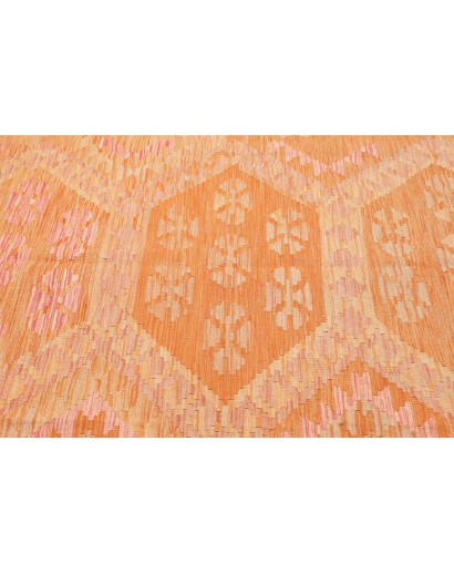 Tappeto Kilim Afghanistan arancione bianco 175x257