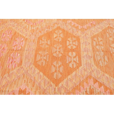 Tappeto Kilim Afghanistan arancione bianco 175x257