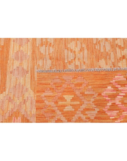 Tappeto Kilim Afghanistan arancione bianco 175x257