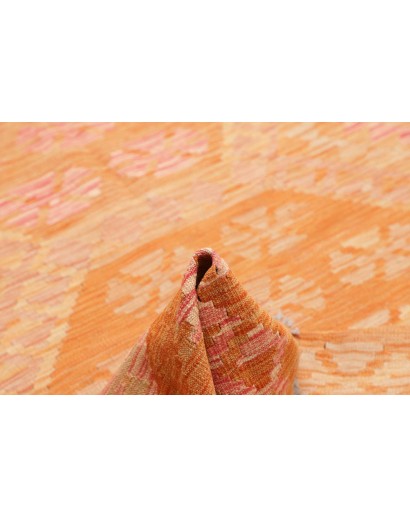 Tappeto Kilim Afghanistan arancione bianco 175x257