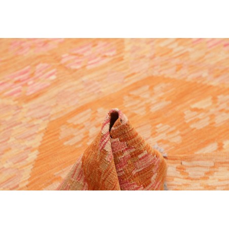 Tappeto Kilim Afghanistan arancione bianco 175x257