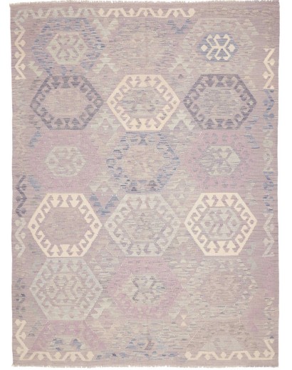 Tappeto Kilim Afghanistan beige bianco 177x240
