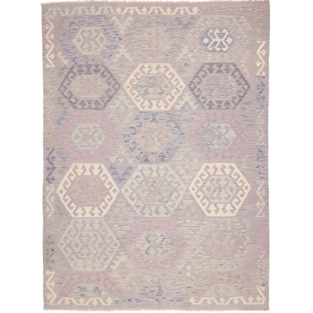 Tappeto Kilim Afghanistan beige bianco 177x240