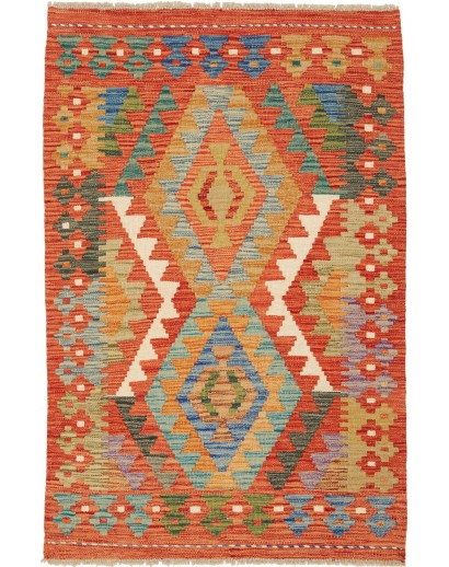 Tappeto Kilim Afghanistan arancione 82x125
