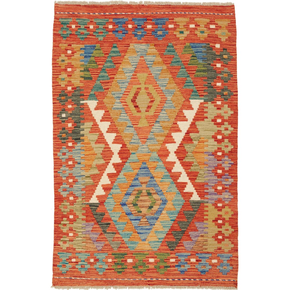 Tappeto Kilim Afghanistan arancione 82x125