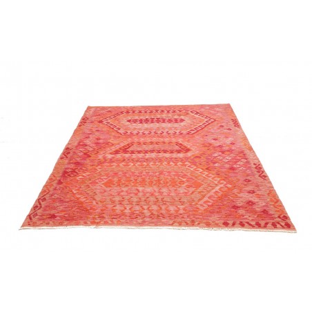Tappeto Kilim Afghanistan rosso bianco 182x240