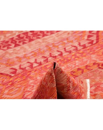 Tappeto Kilim Afghanistan rosso bianco 182x240