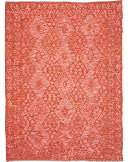 Tappeto Kilim Afghanistan rosso bianco 180x241