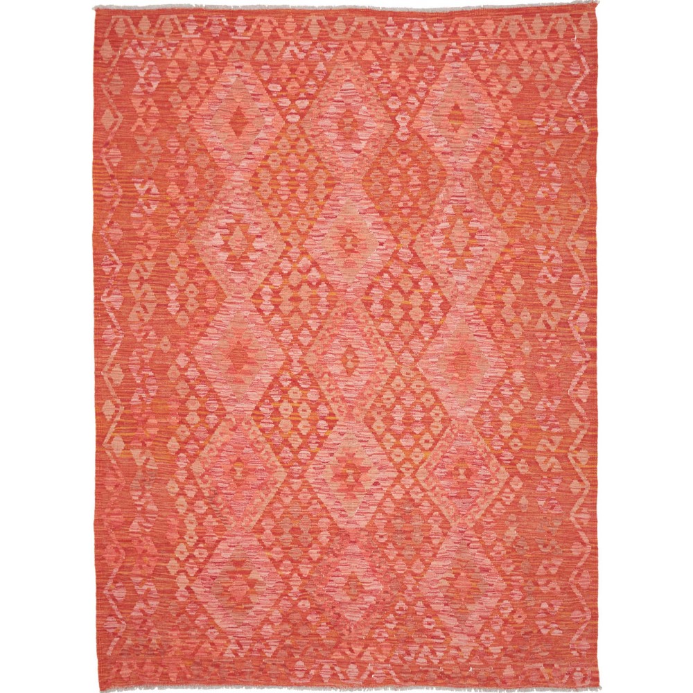 Tappeto Kilim Afghanistan rosso bianco 180x241