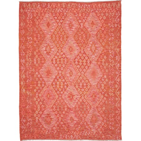 Tappeto Kilim Afghanistan rosso bianco 180x241