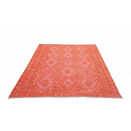 Tappeto Kilim Afghanistan rosso bianco 180x241