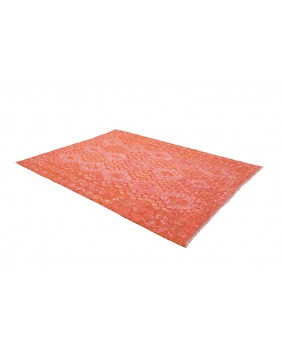 Tappeto Kilim Afghanistan rosso bianco 180x241