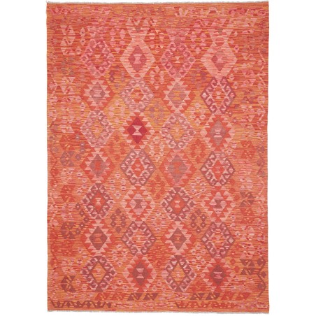 Tappeto Kilim Afghanistan rosso marrone 180x252