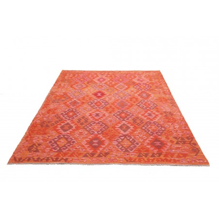 Tappeto Kilim Afghanistan rosso marrone 180x252