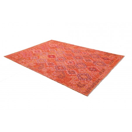 Tappeto Kilim Afghanistan rosso marrone 180x252