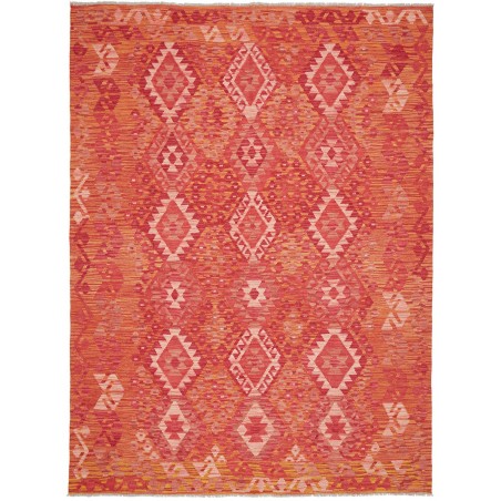 Tappeto Kilim Afghanistan rosso giallo 186x247