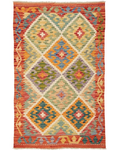 Tappeto Kilim Afghanistan marrone 81x129