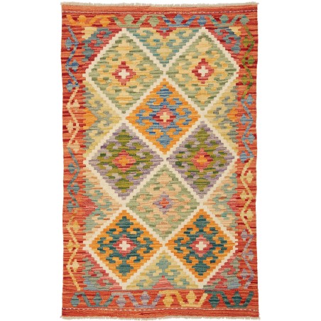 Tappeto Kilim Afghanistan marrone 81x129