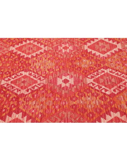 Tappeto Kilim Afghanistan rosso giallo 186x247