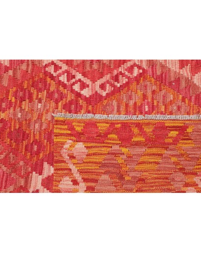 Tappeto Kilim Afghanistan rosso giallo 186x247