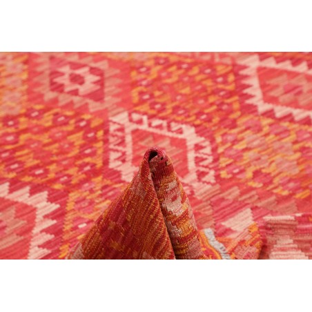 Tappeto Kilim Afghanistan rosso giallo 186x247