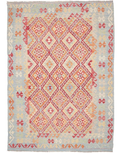 Tappeto Kilim Afghanistan beige arancione 177x246