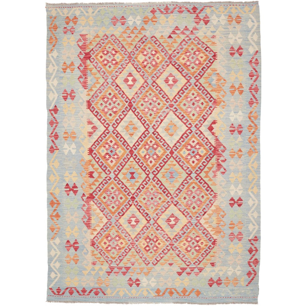 Tappeto Kilim Afghanistan beige arancione 177x246