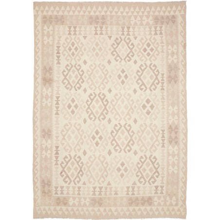 Tappeto Kilim Afghanistan bianco marrone 178x253
