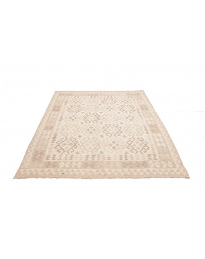 Tappeto Kilim Afghanistan bianco marrone 178x253