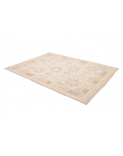 Tappeto Kilim Afghanistan bianco marrone 178x253