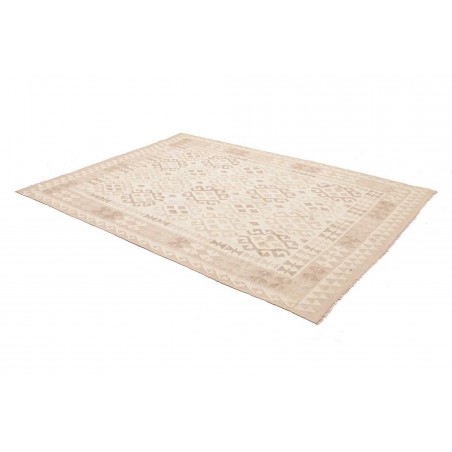 Tappeto Kilim Afghanistan bianco marrone 178x253