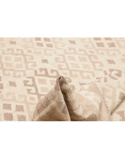 Tappeto Kilim Afghanistan bianco marrone 178x253