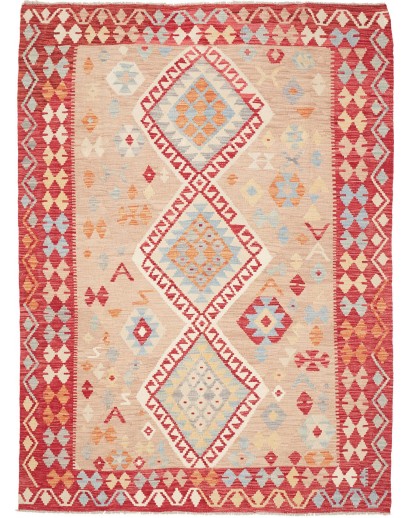 Tappeto Kilim Afghanistan beige marrone 173x235