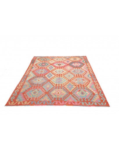 Tappeto Kilim Afghanistan marrone grigio 181x258