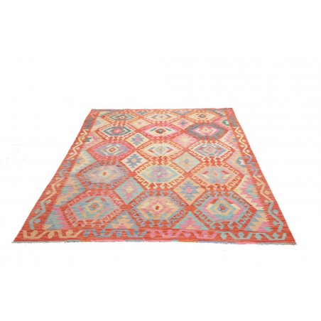 Tappeto Kilim Afghanistan marrone grigio 181x258