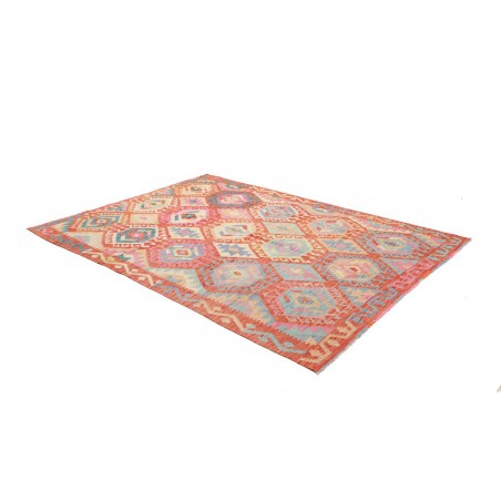 Tappeto Kilim Afghanistan marrone grigio 181x258