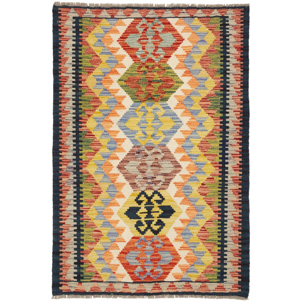 Tappeto Kilim Afghanistan marrone grigio 81x122