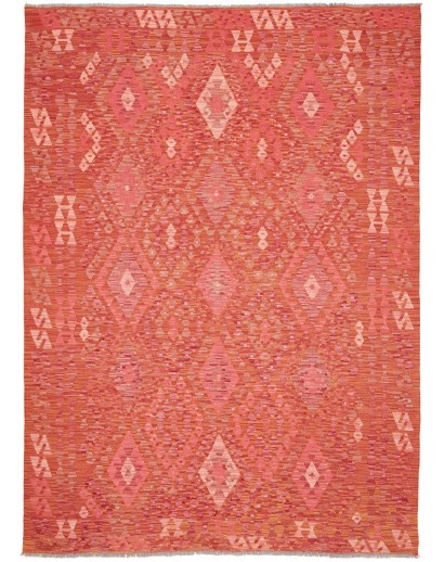 Tappeto Kilim Afghanistan rosso arancione 180x246