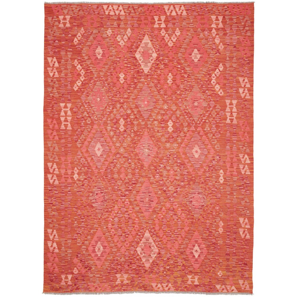 Tappeto Kilim Afghanistan rosso arancione 180x246