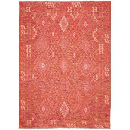 Tappeto Kilim Afghanistan rosso arancione 180x246