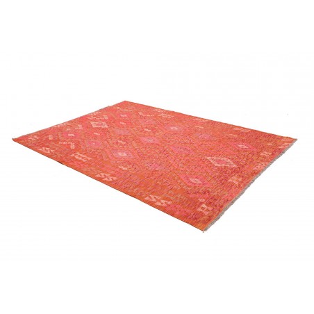 Tappeto Kilim Afghanistan rosso arancione 180x246
