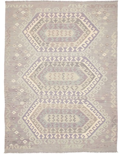 Tappeto Kilim Afghanistan beige bianco 177x241