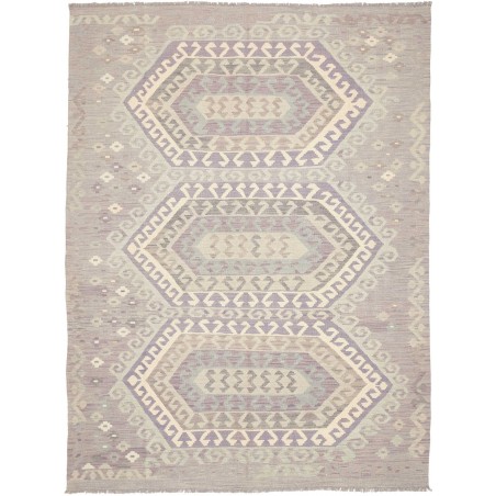 Tappeto Kilim Afghanistan beige bianco 177x241