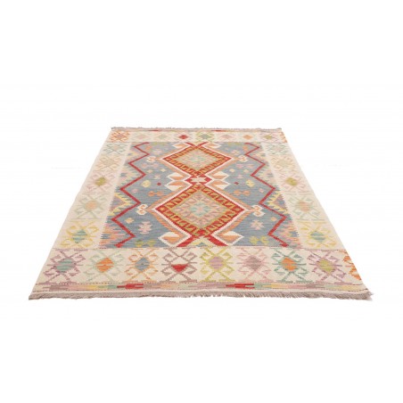 Tappeto Kilim Afghanistan beige bianco 156x211