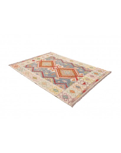 Tappeto Kilim Afghanistan beige bianco 156x211